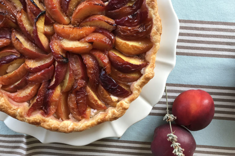 Tarte.nectarines.ricotta