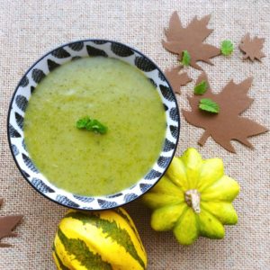 Velouté de courgettes à la menthe